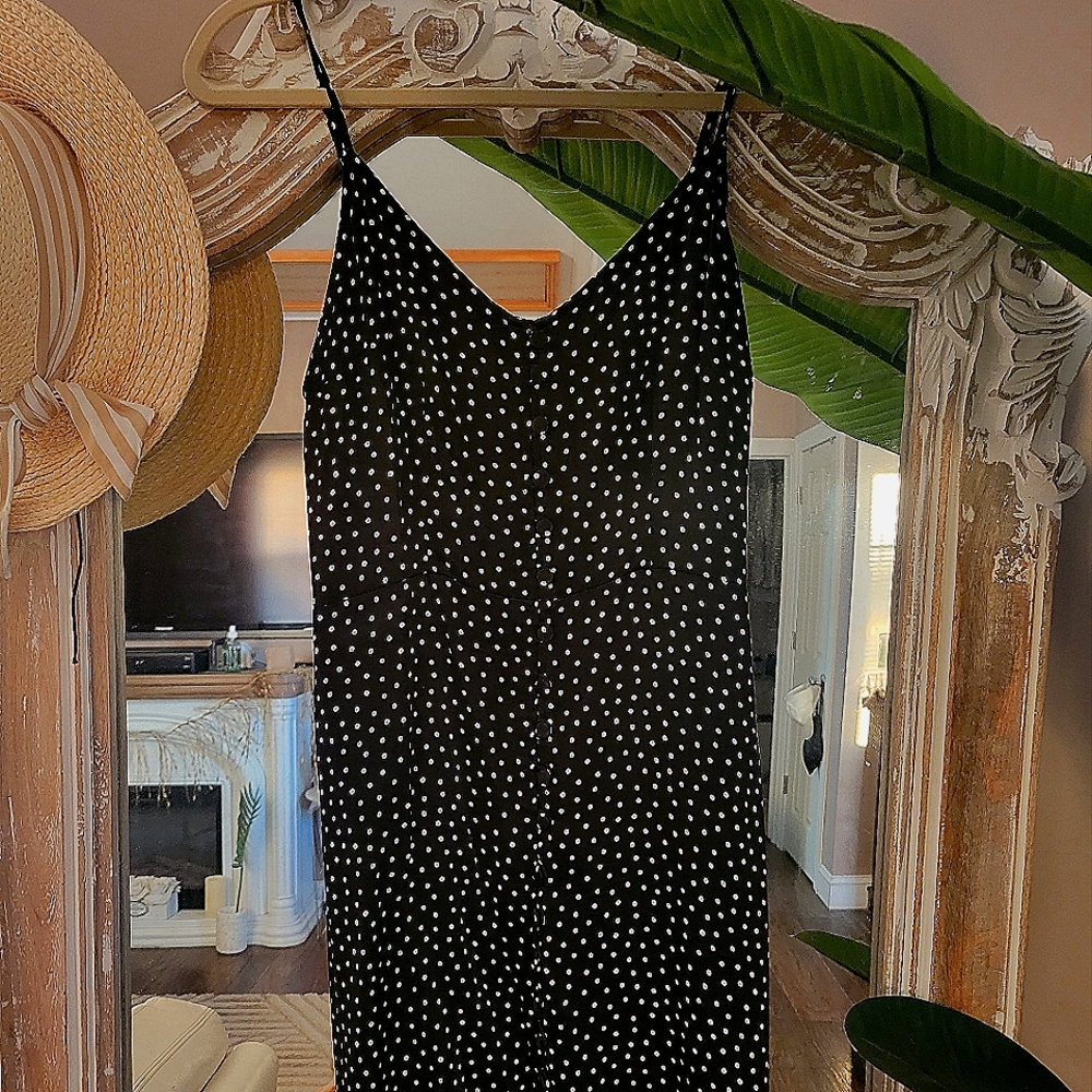 Abercrombie & Fitch Button Front Polka Dot Dress